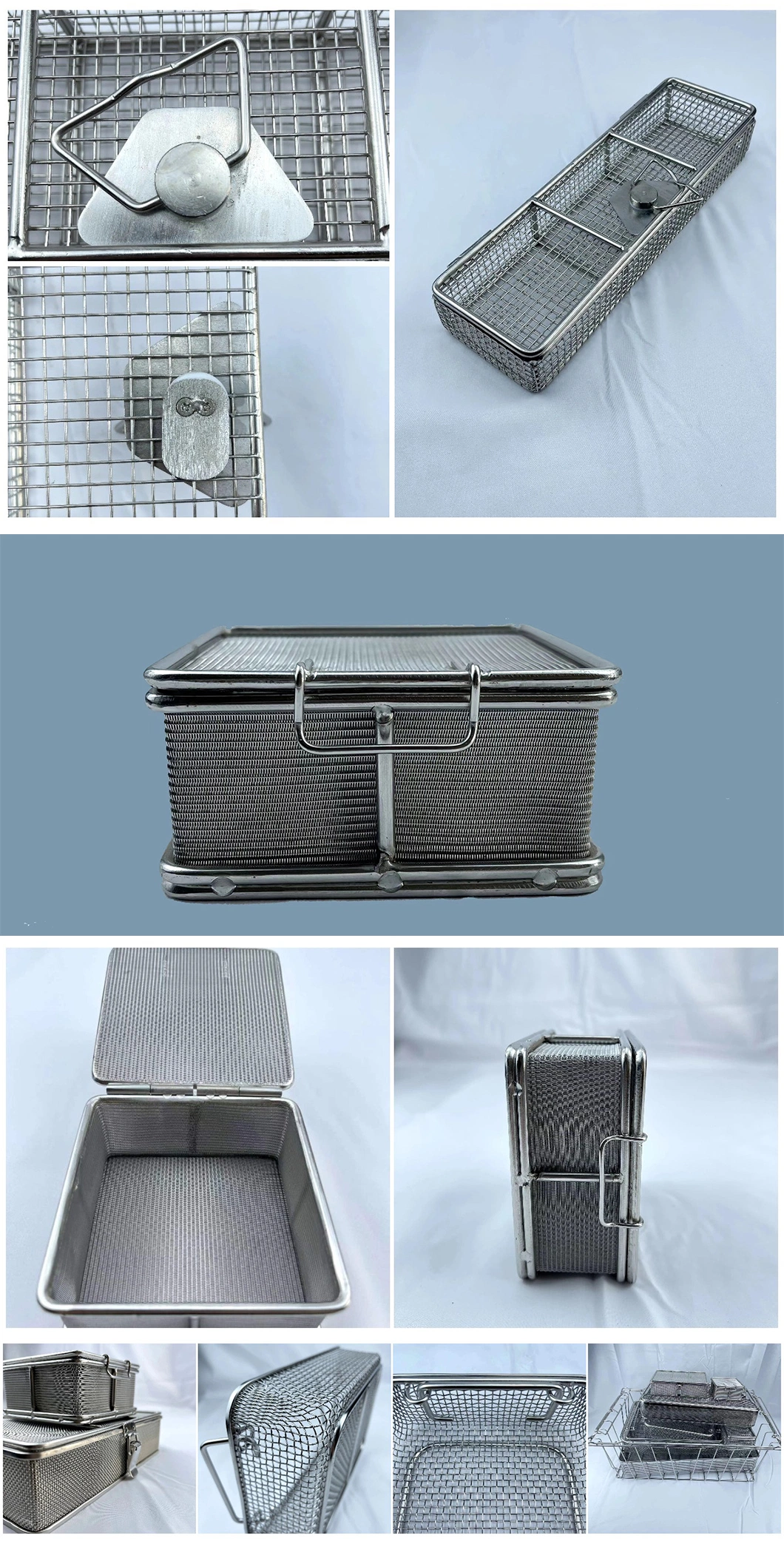 Steel Hole Stainless Steel Wire Instrument Sterilization Basket